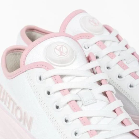 Louis Vuitton Canvas LV Squad Pink Sneakers - Picture 7 of 11